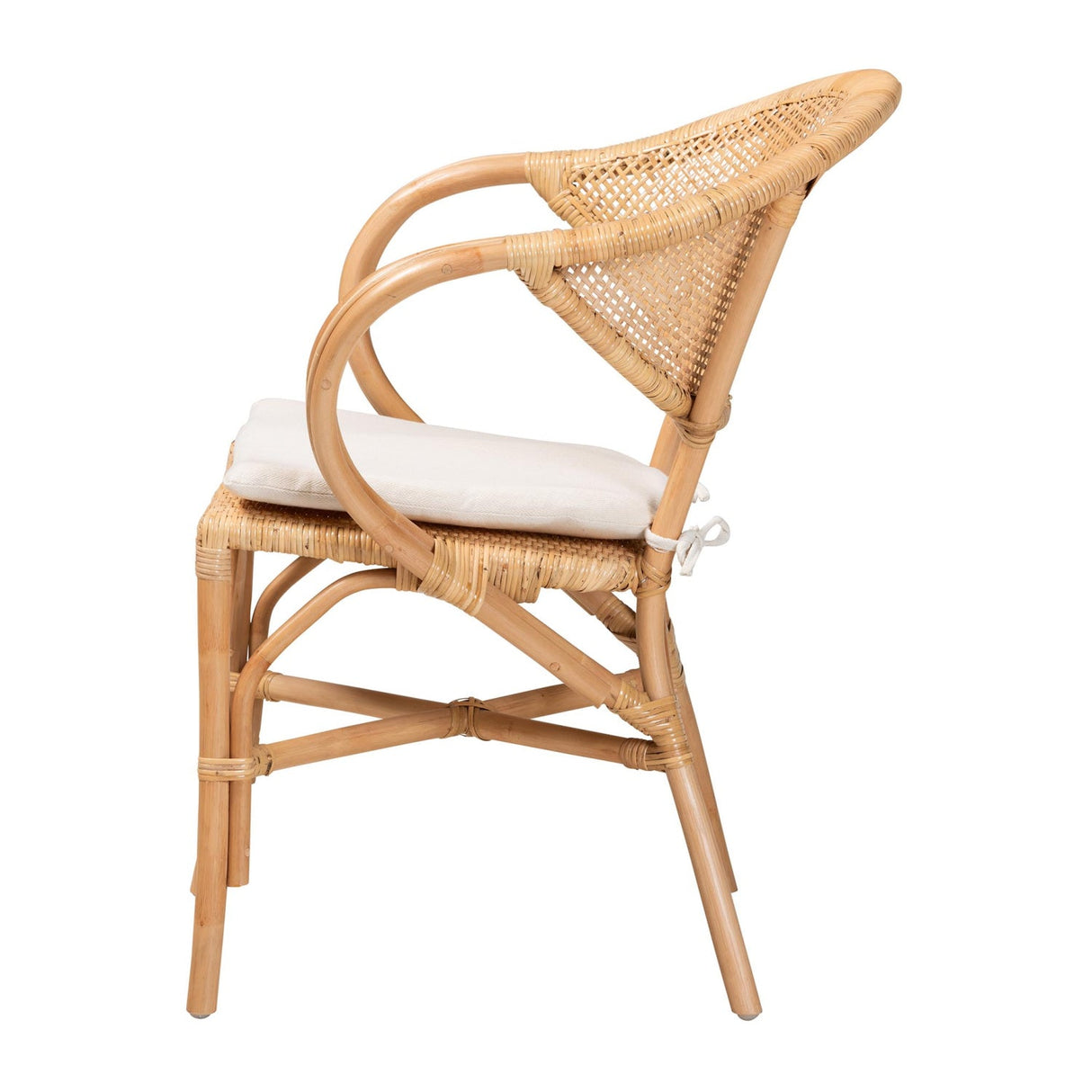 Modern European furniture - Natural Rattan Framed Dining Chair - www.oroa.com
