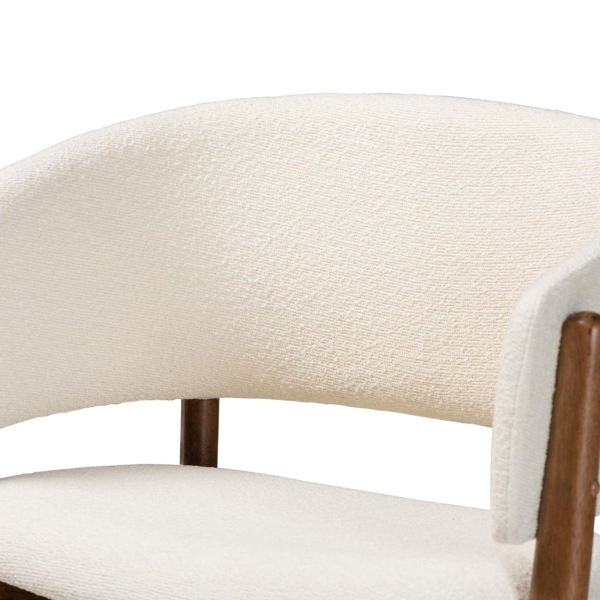 Walnut Framed Curve Accent Chairs 2 | Bali Loom Baron | Oroa.com