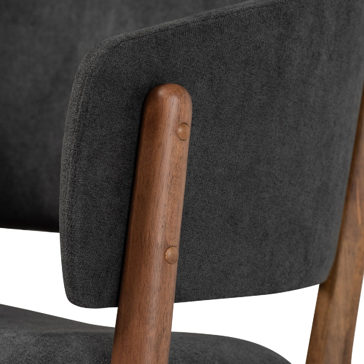 Modern European furniture - Walnut Framed Curve Accent Chairs 2 - www.oroa.com | Oroa.com