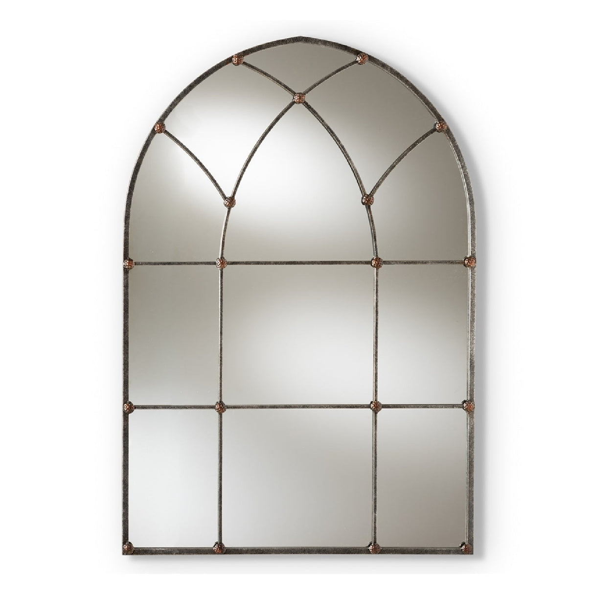 Silver Arched Window Accent Mirror | Bali Loom Tova | Oroa.com
