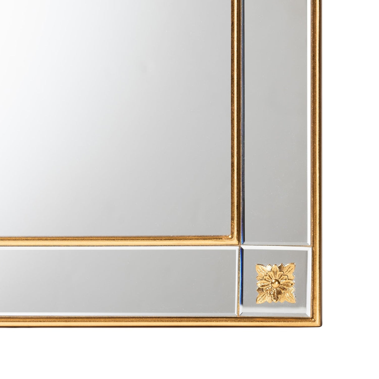 Modern European furniture - Rectangular Gold Accent Wall Mirror - www.oroa.com