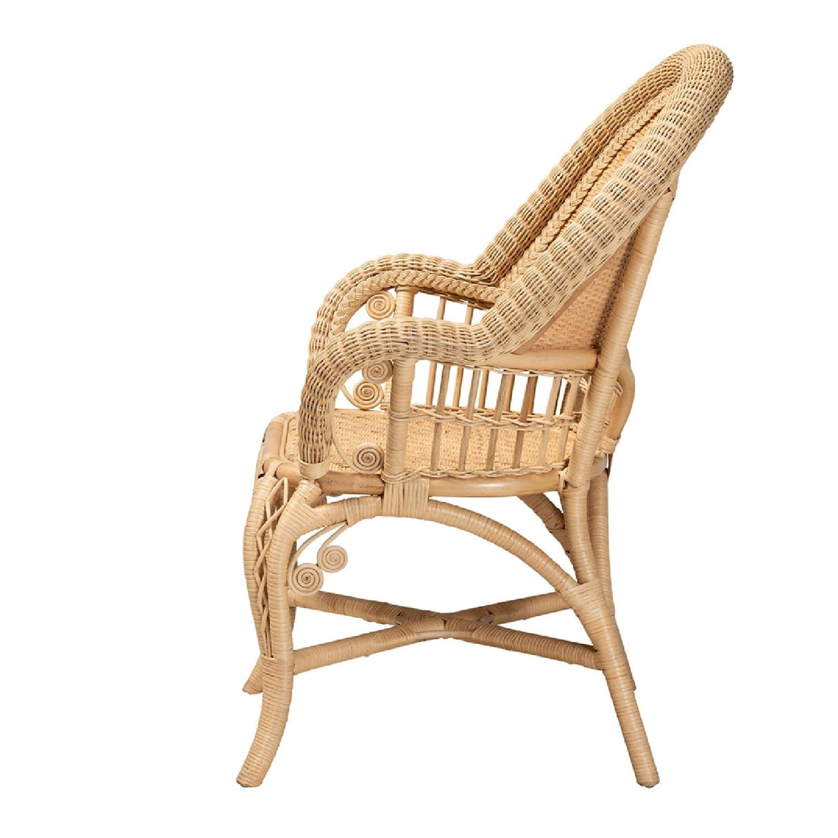 Modern European furniture - Woven Natural Rattan Accent Chair - www.oroa.com