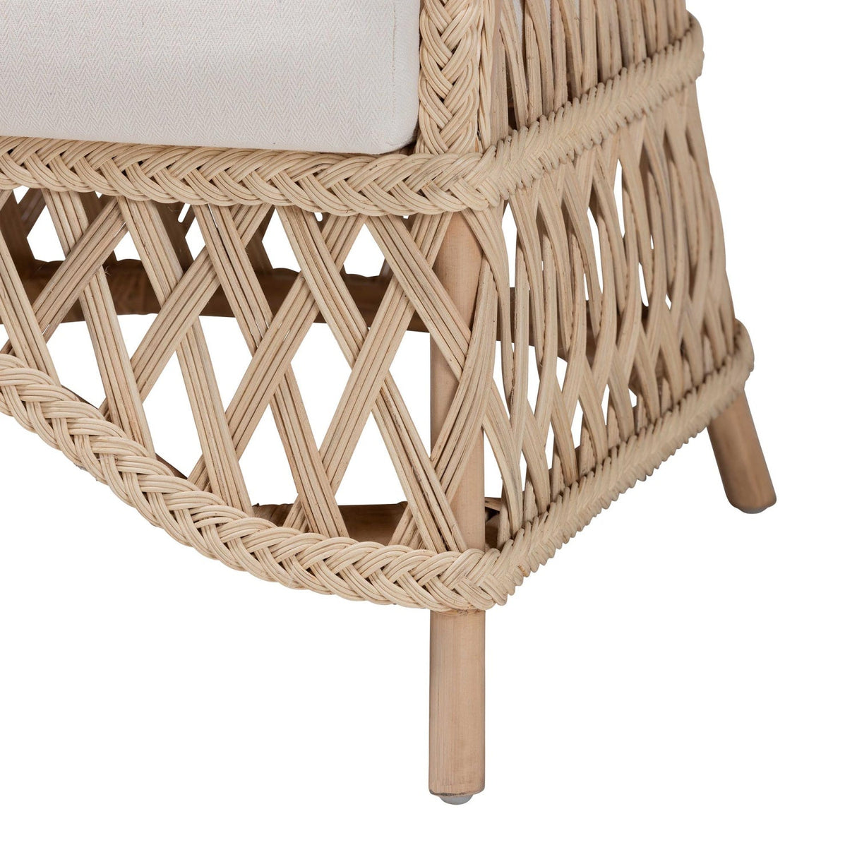 Modern European furniture - Braided Rattan Padded Lounge Chair - www.oroa.com