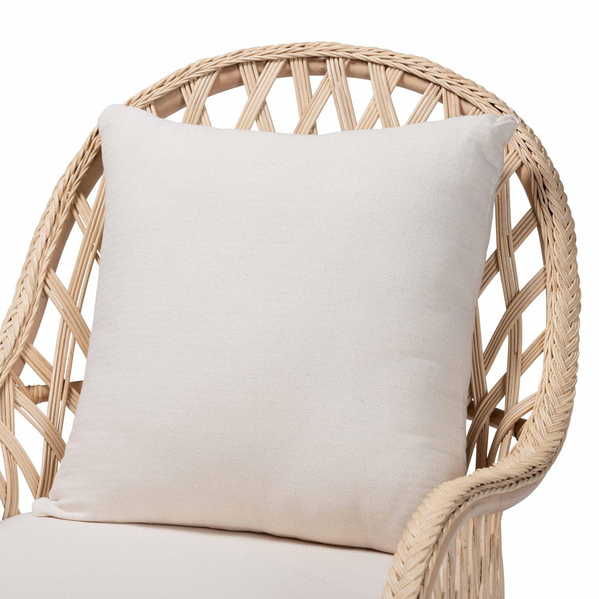 Modern European furniture - Braided Rattan Padded Lounge Chair - www.oroa.com