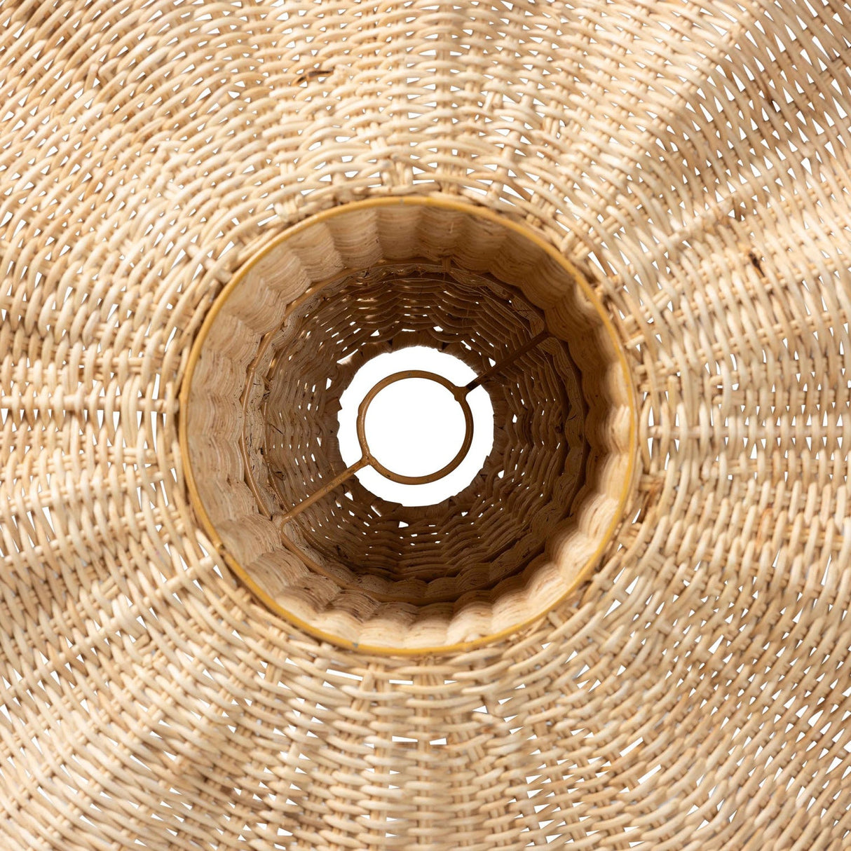 Modern European furniture - Scalloped Natural Rattan Pendant Lamp - www.oroa.com
