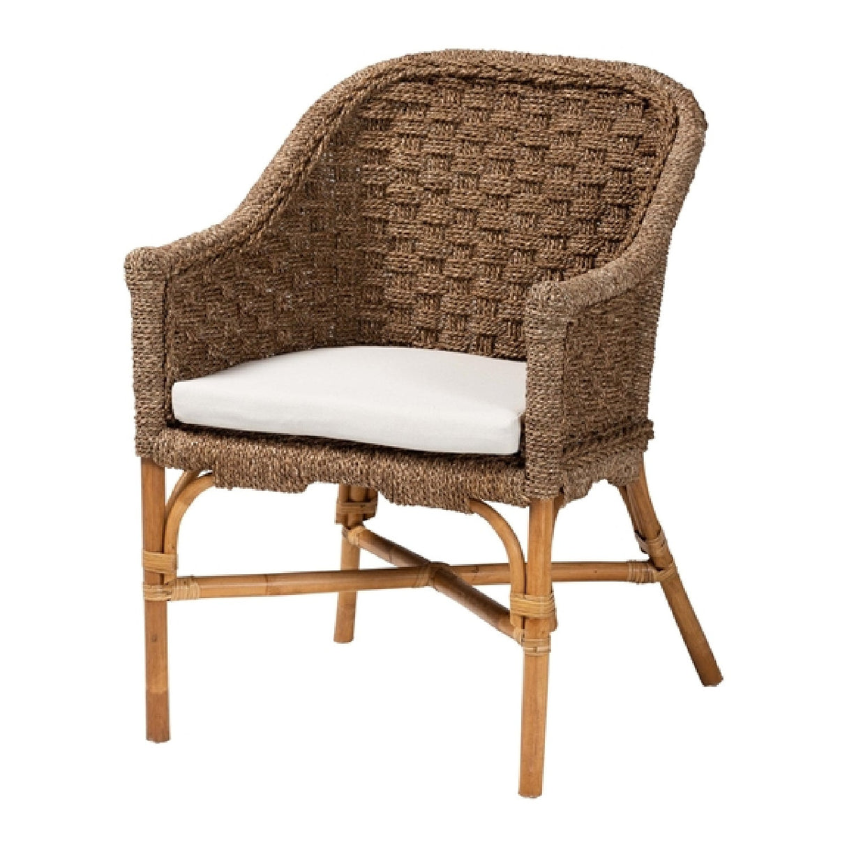 Modern European furniture - Woven Seagrass Bohemian Accent Chair - www.oroa.com