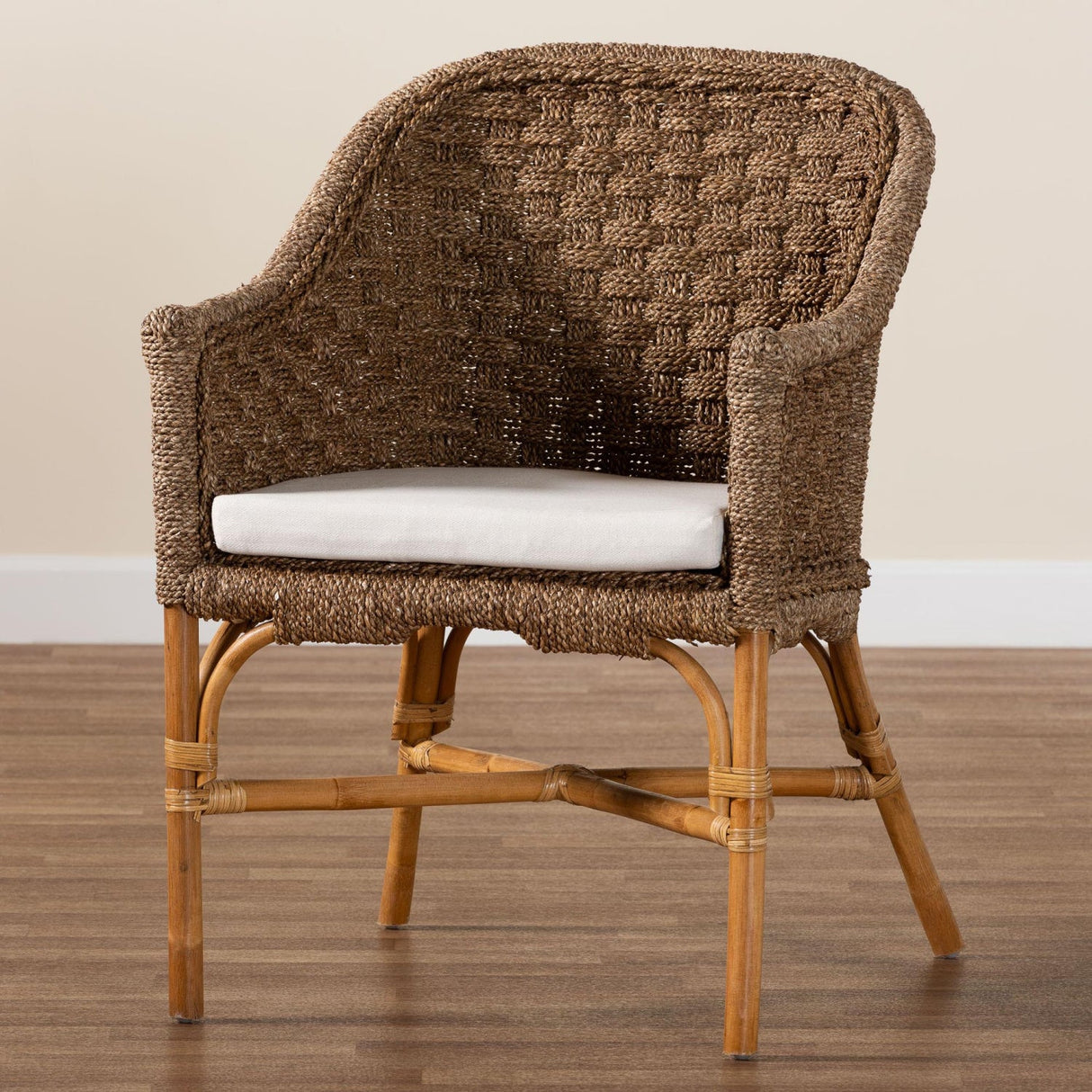 Modern European furniture - Woven Seagrass Bohemian Accent Chair - www.oroa.com