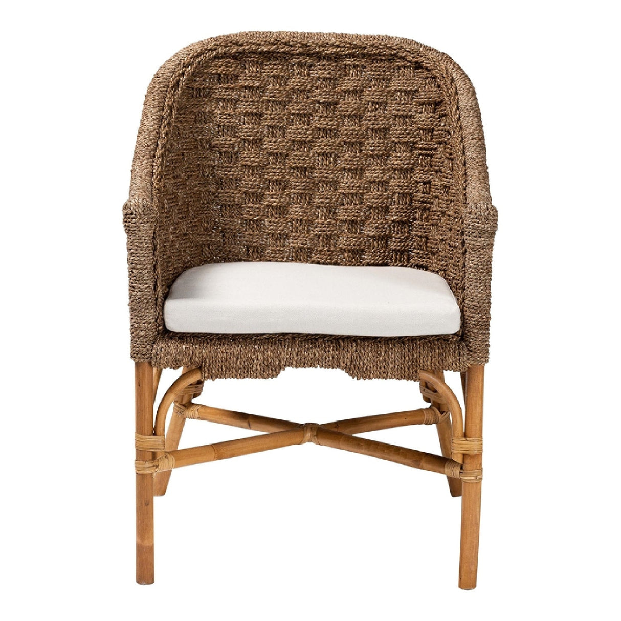 Modern European furniture - Woven Seagrass Bohemian Accent Chair - www.oroa.com