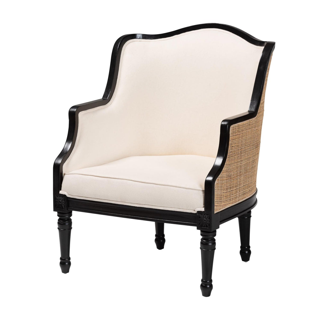 Woven Rattan French Accent Chair | Bali Loom Elizette | Oroa.com