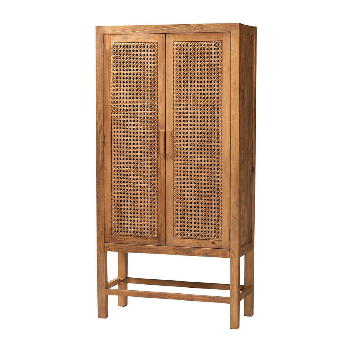 Modern European furniture - Teak Framed Rattan Cabinet - www.oroa.com
