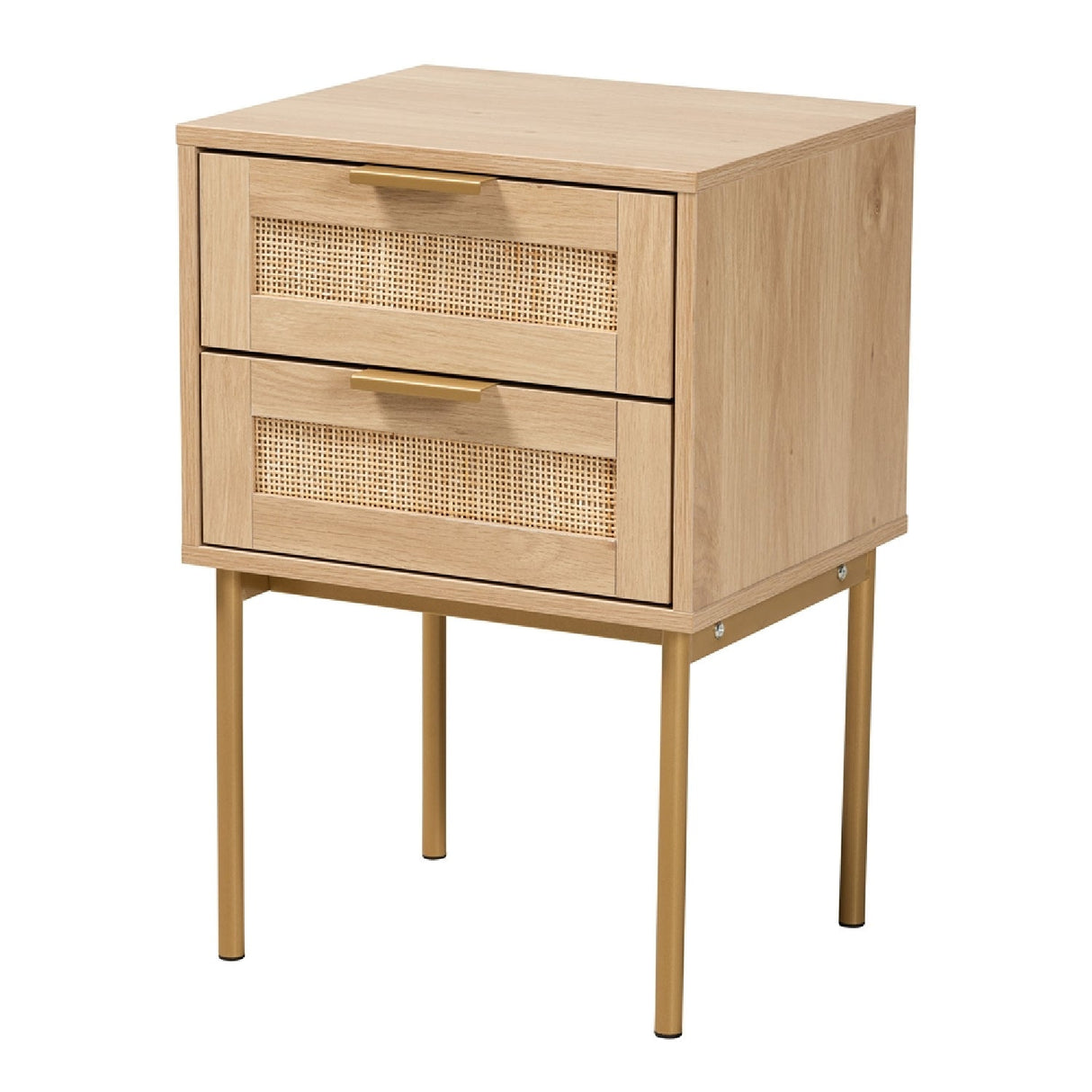 Modern European furniture - Japandi 2 Drawer End Table - www.oroa.com | Oroa.com