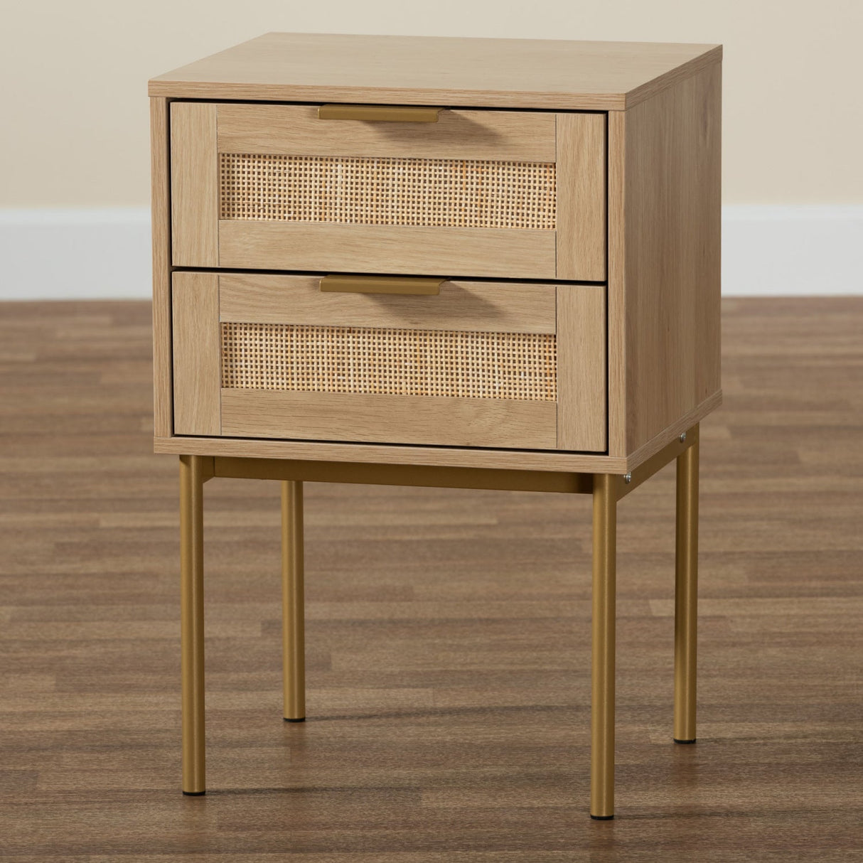 Modern European furniture - Japandi 2 Drawer End Table - www.oroa.com | Oroa.com