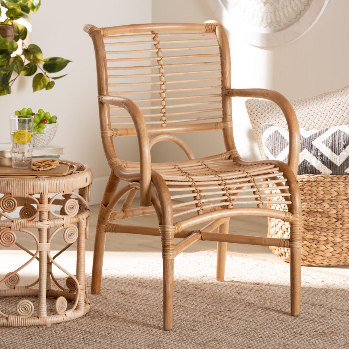 Modern European furniture - Rattan Rods Bohemian Lounge Chair - www.oroa.com