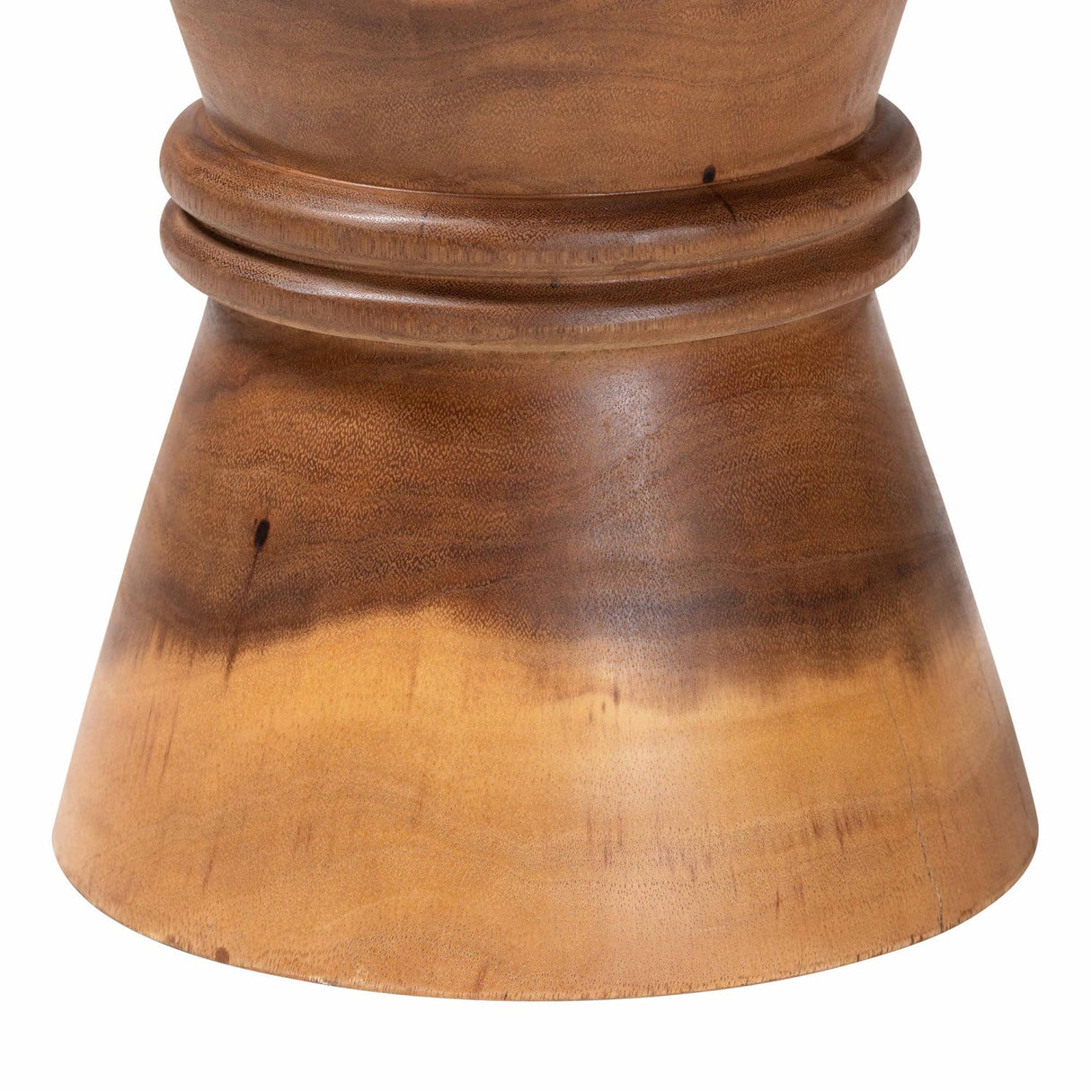 Modern European furniture - Suar Wood Hourglass Side Table - www.oroa.com | Oroa.com