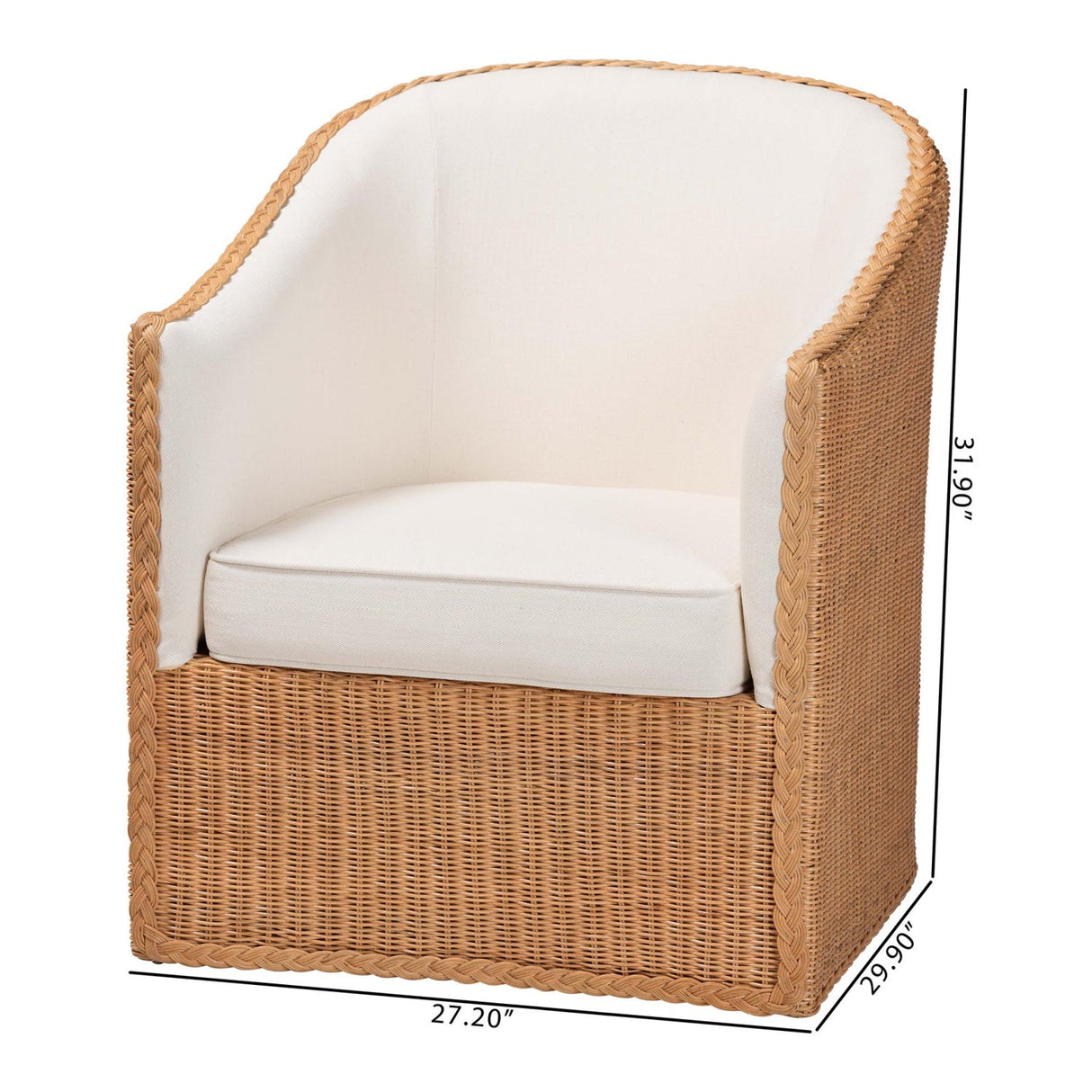 Modern European furniture - Padded Rattan Bohemian Lounge Chair - www.oroa.com