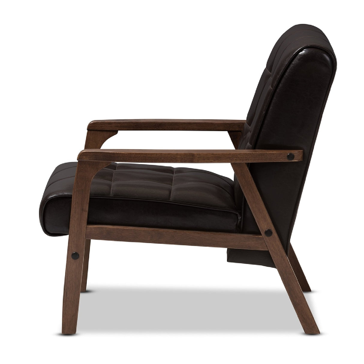 Modern European furniture - Brown Leather Inspired Club Chair - www.oroa.com | Oroa.com