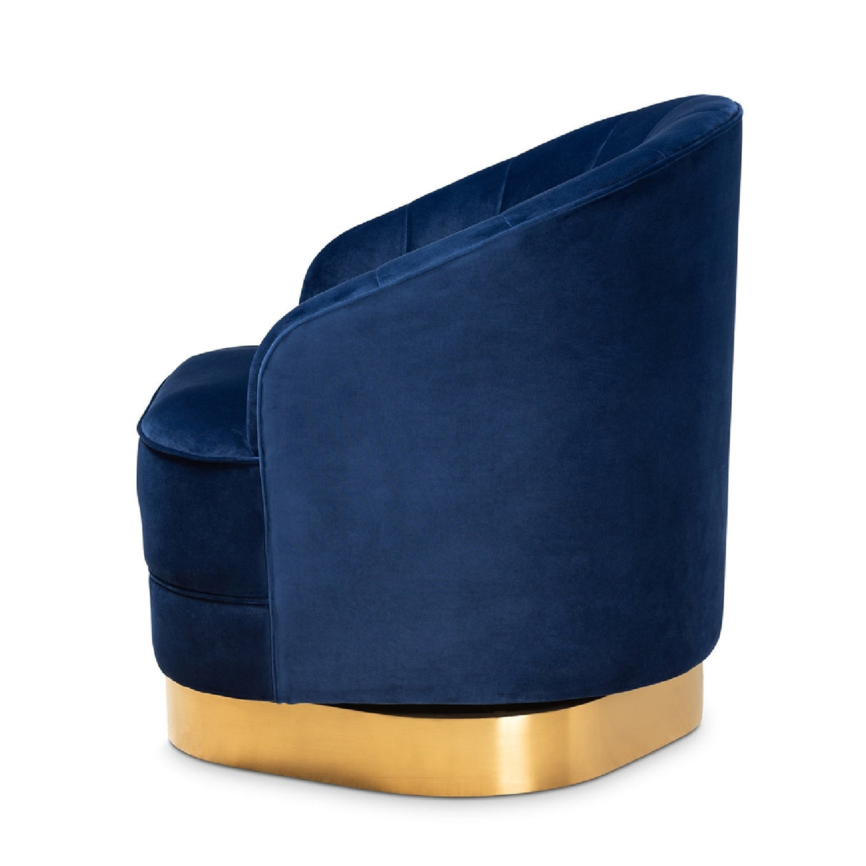 Modern European furniture - Blue Vevet Swivel Accent Chair - www.oroa.com