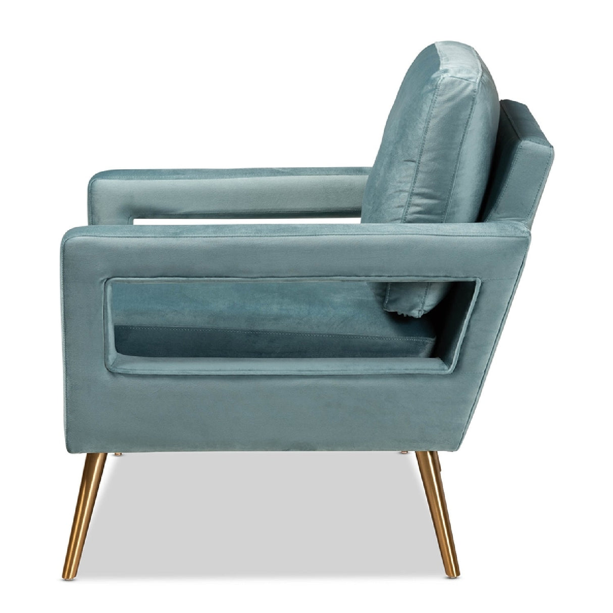 Modern European furniture - Velvet Open Armed Accent Chair - www.oroa.com | Oroa.com