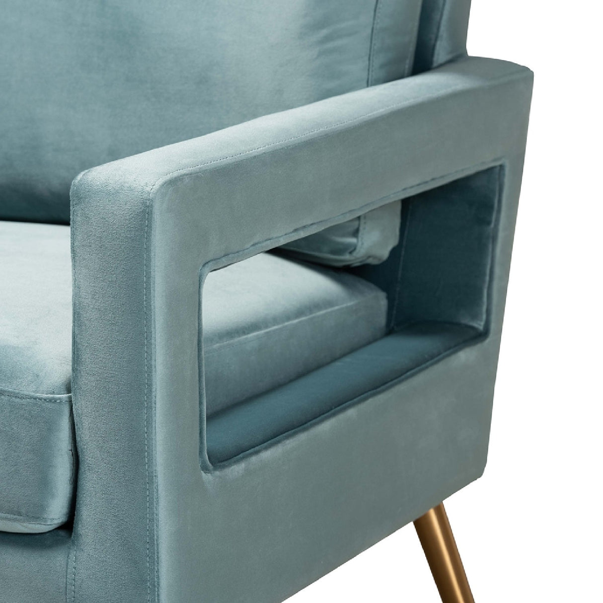 Modern European furniture - Velvet Open Armed Accent Chair - www.oroa.com | Oroa.com