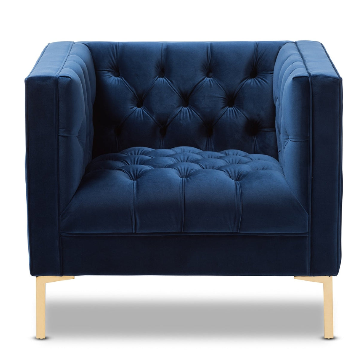 Button Tufted Velvet Lounge Chair | Bali Loom Zanetta | Oroa.com