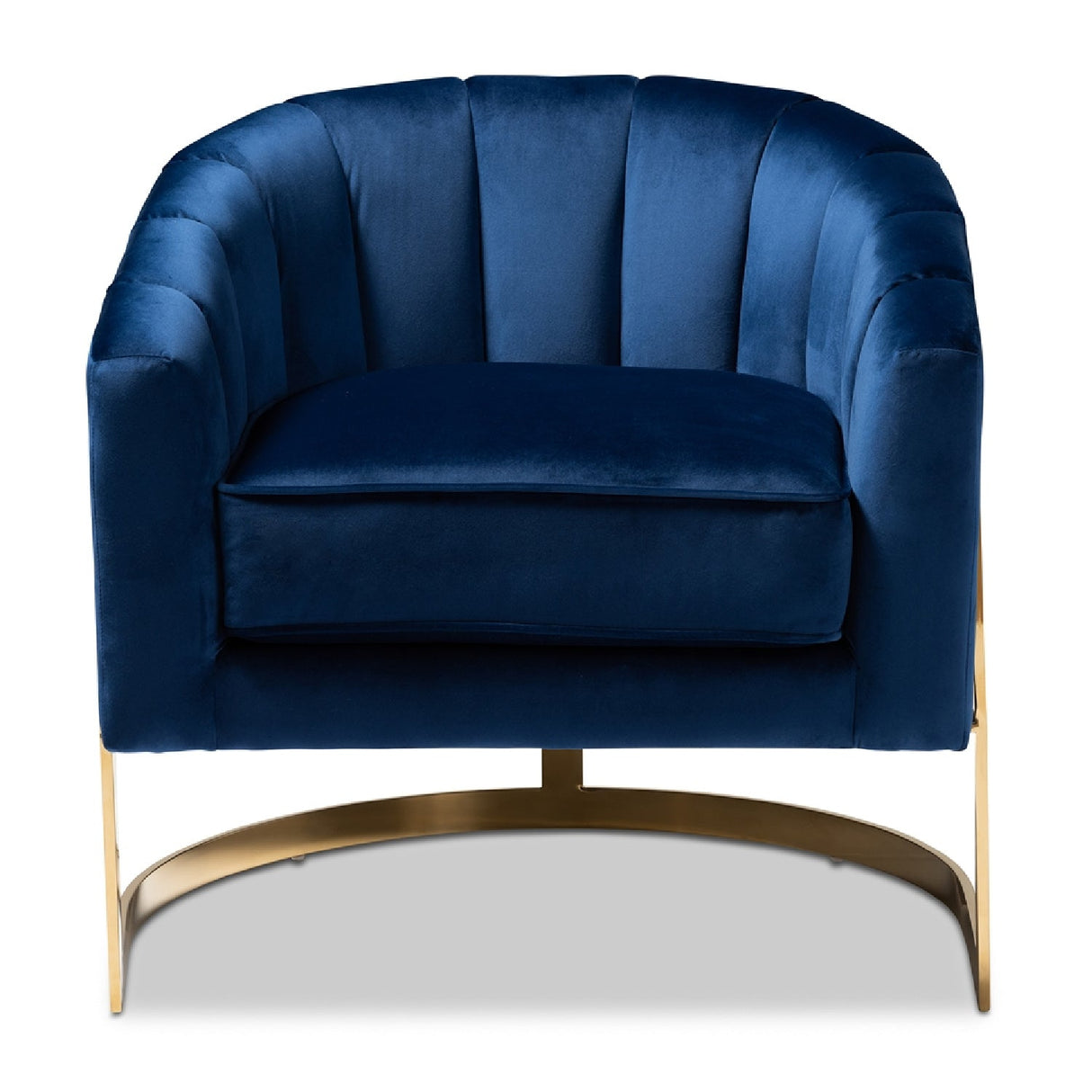 Modern European furniture - Blue Velvet Accent Chair - www.oroa.com