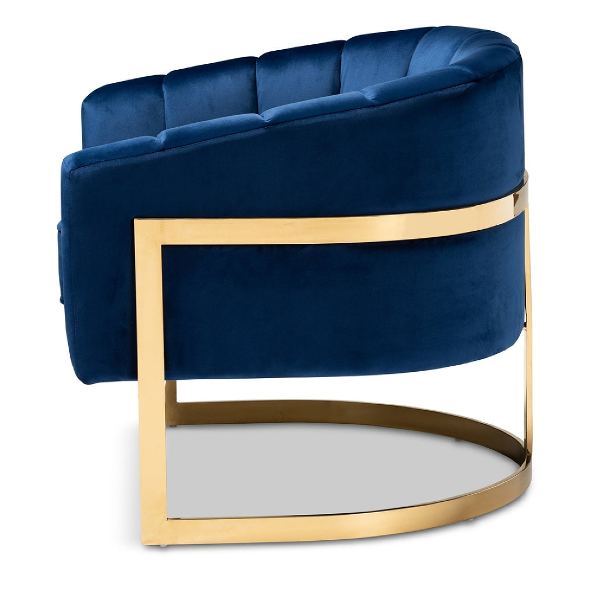 Modern European furniture - Blue Velvet Accent Chair - www.oroa.com