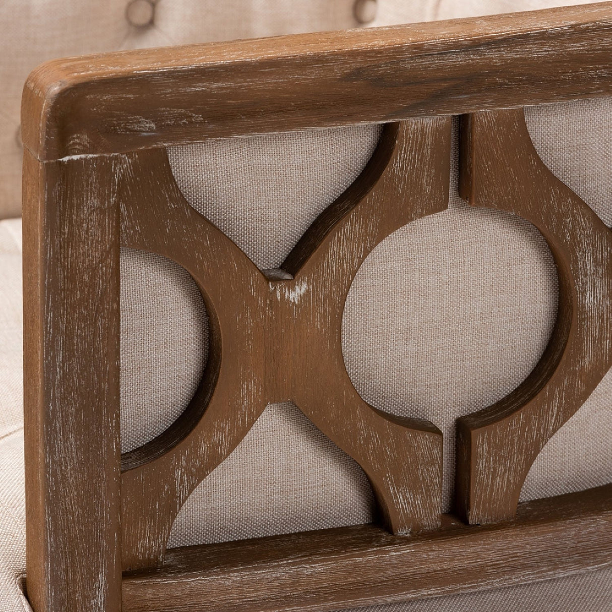 Modern European furniture - Button Tufted Beige Accent Barrel Chair - www.oroa.com