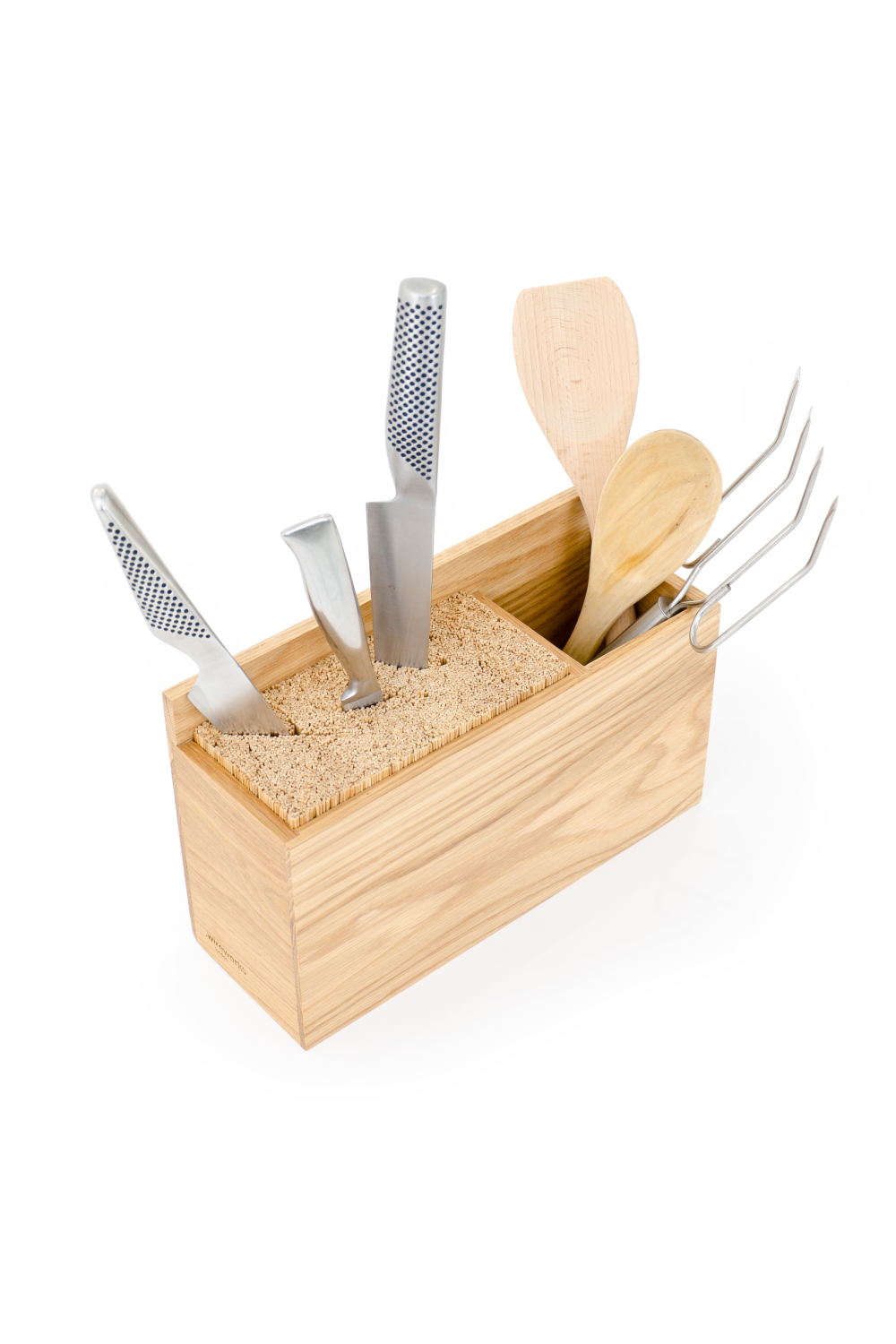 Wooden Rectangular Utensils Holder | Wireworks Block | Oroa.com