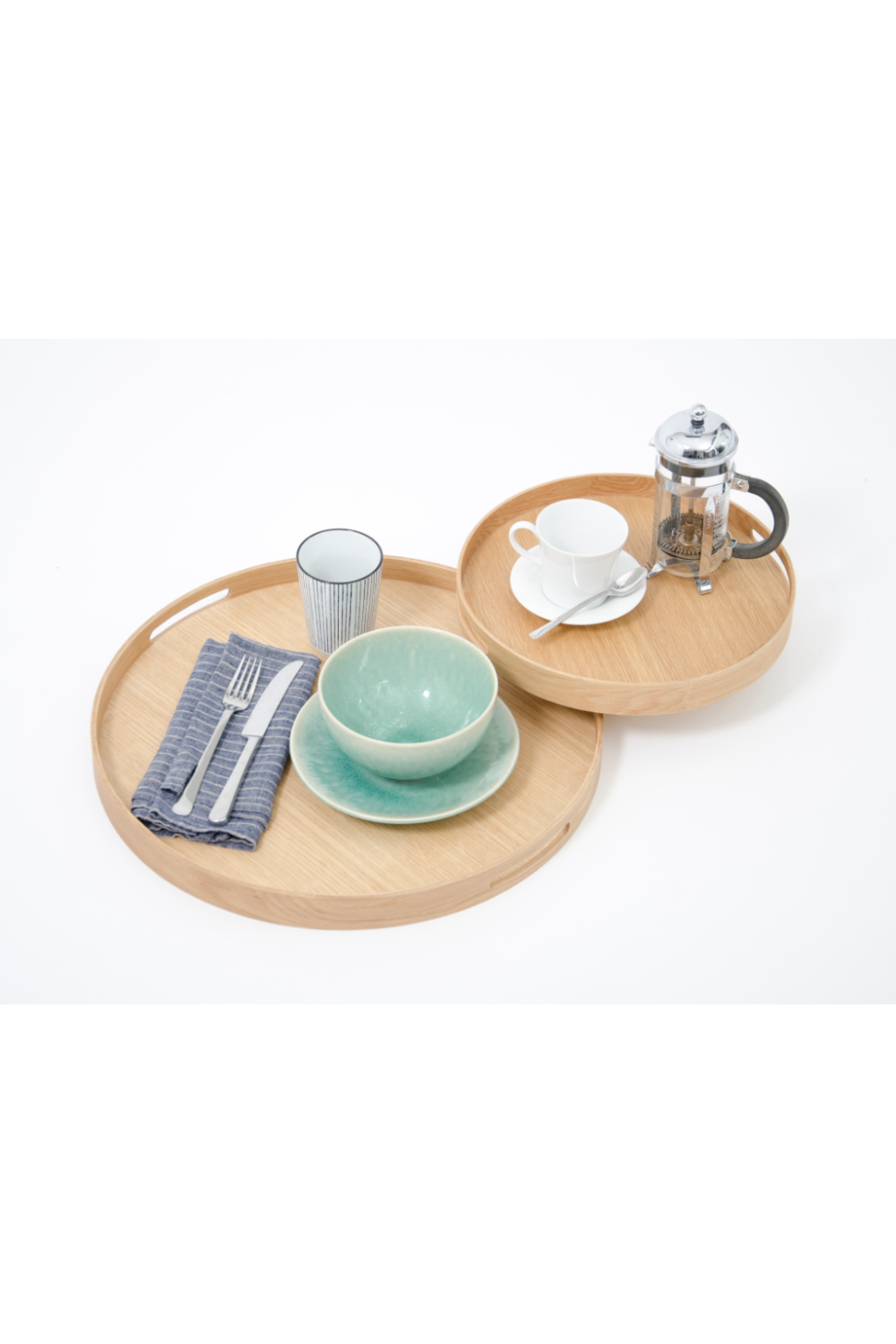 Wooden Round Tray | Wireworks Busboy | Oroa.com