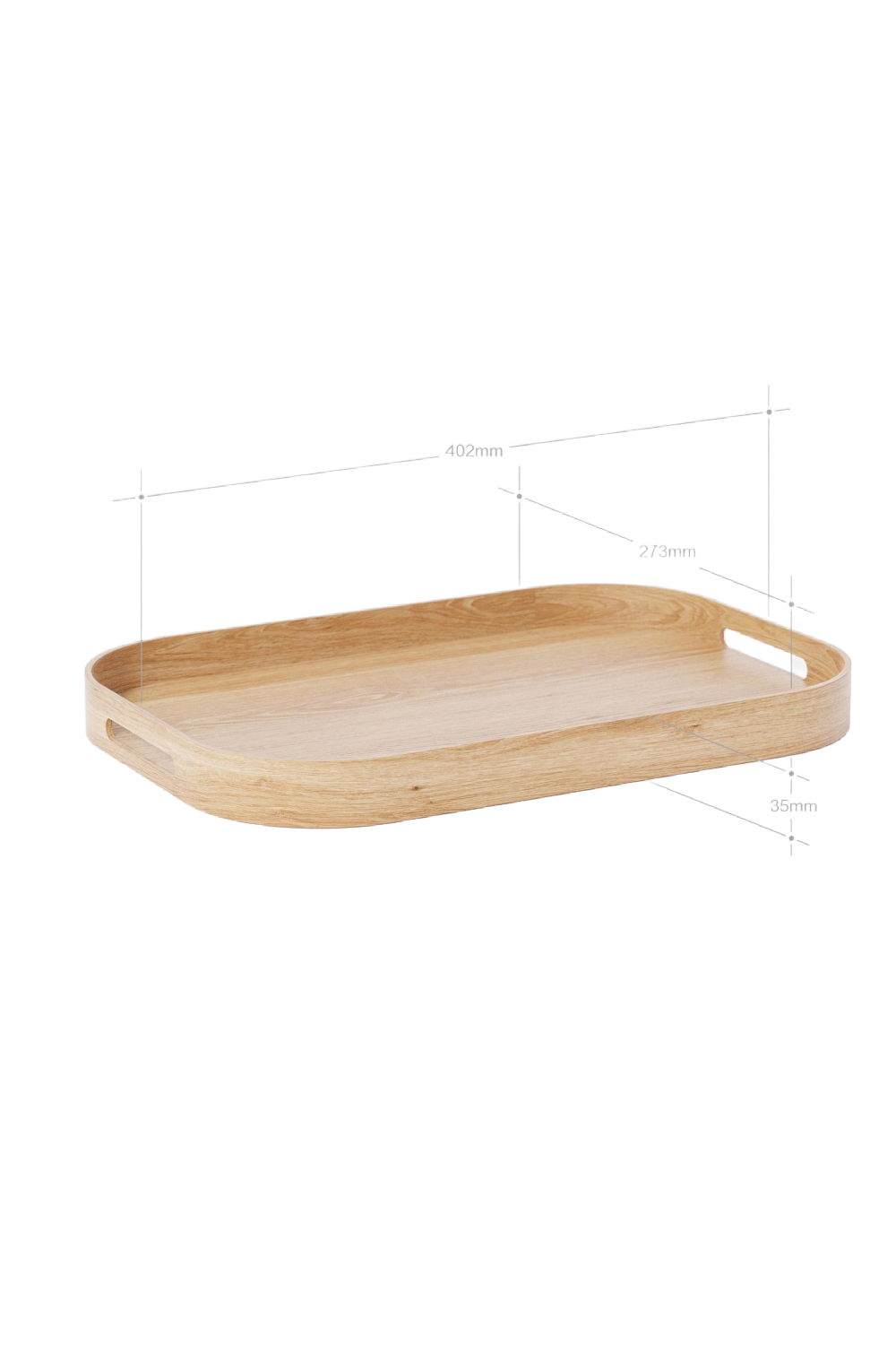 Matte Lacquered Rectangular Tray S | Wireworks Bellhop | Oroa.com