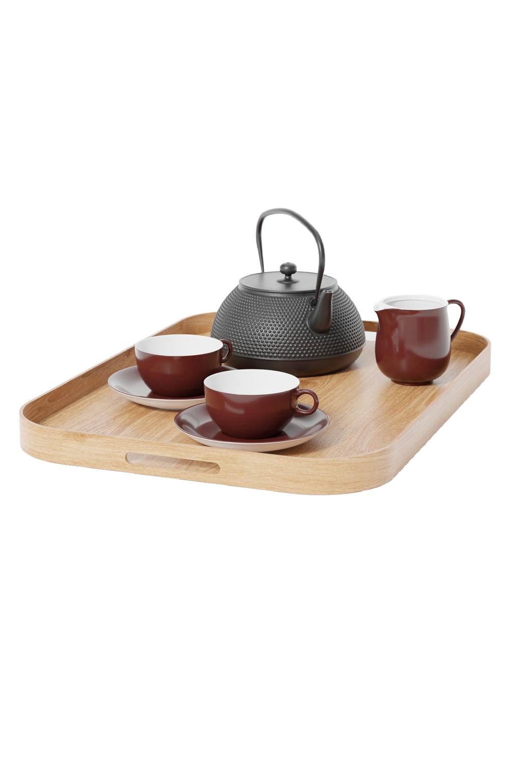 Matte Lacquered Rectangular Tray L | Wireworks Bellhop | Oroa.com