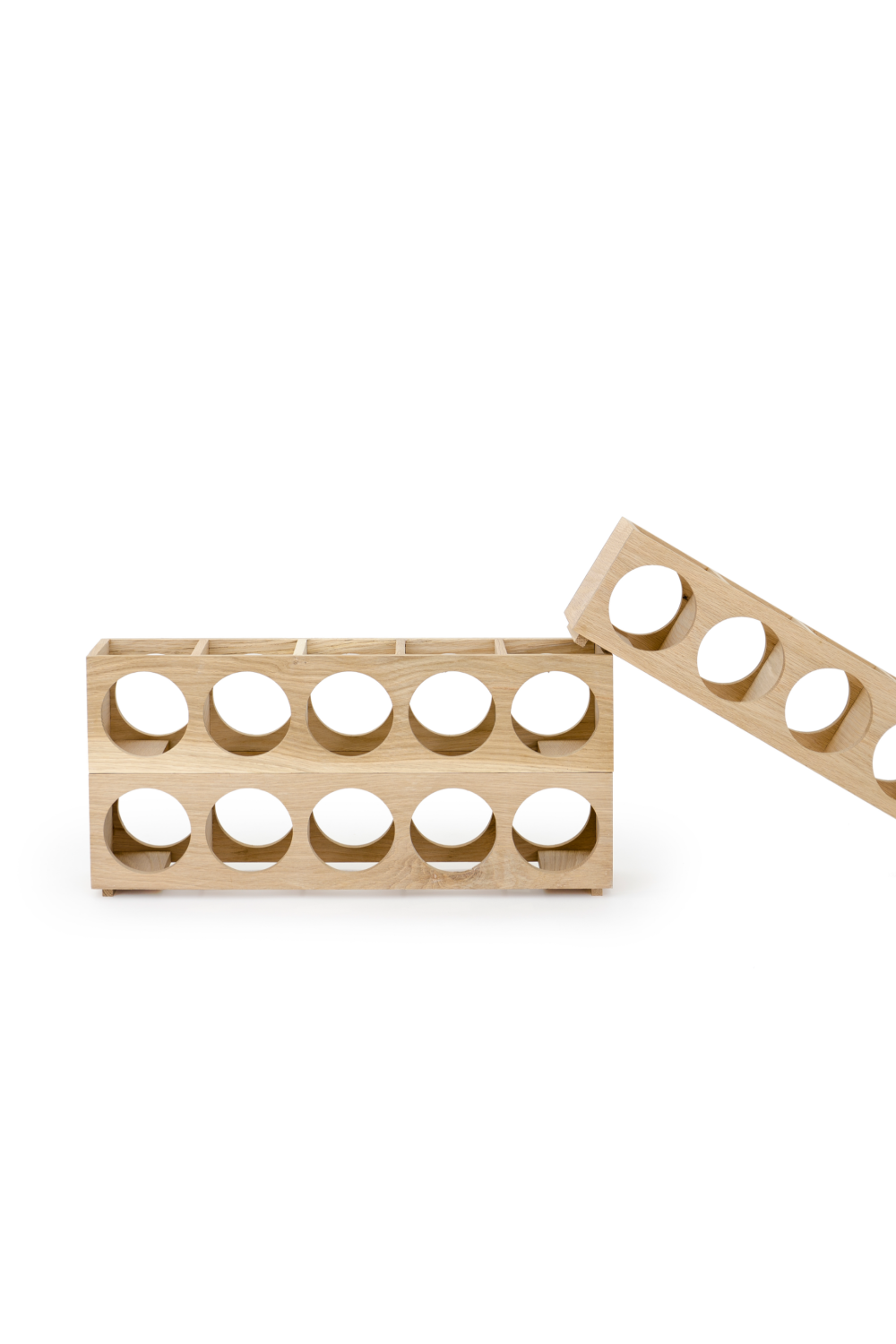 Natural Oak Wine Bottle Rack | Wireworks | Oroa.com