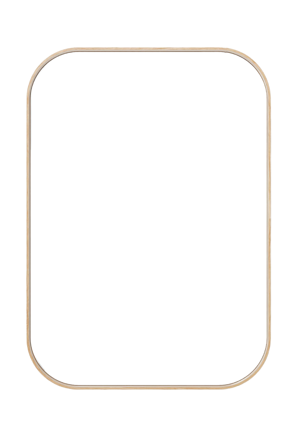 Natural Oak Rectangular Mirror | Wireworks Outlook | Oroa.com