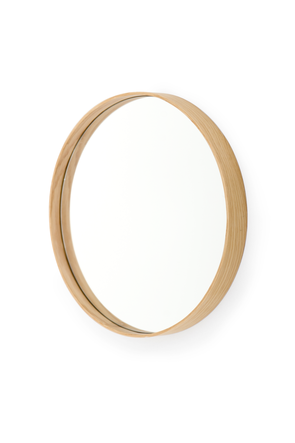 Oak Wooden Round Wall Mirror | Wireworks Glance 310 | Oroa.com