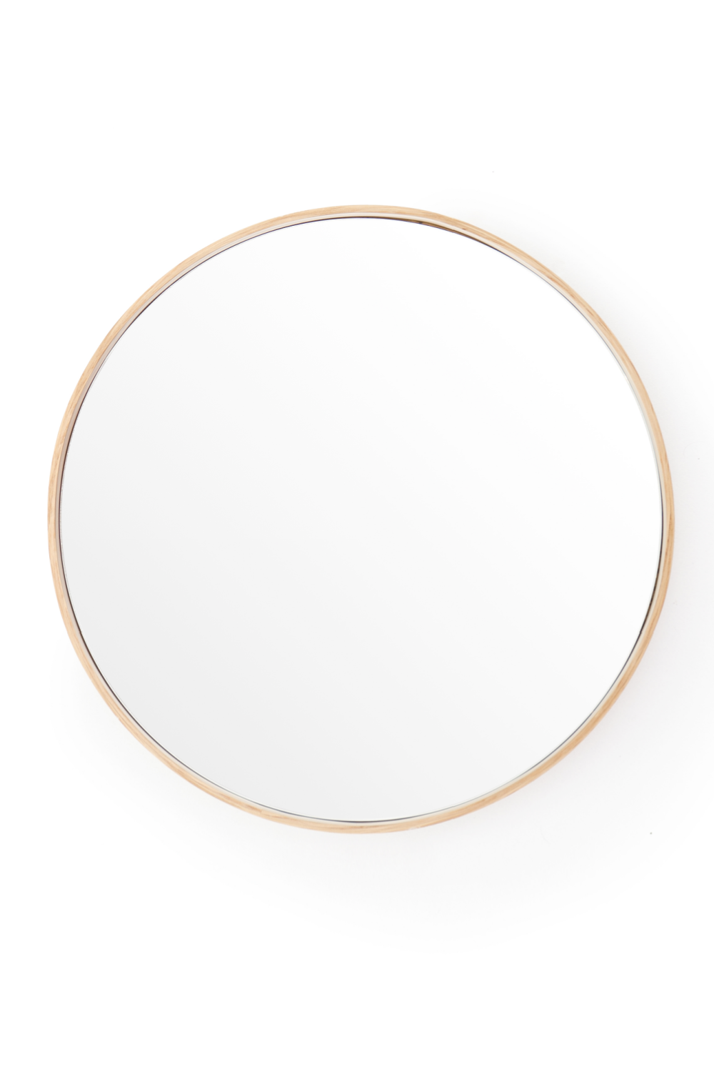 Oak Wooden Round Wall Mirror | Wireworks Glance 310 | Oroa.com