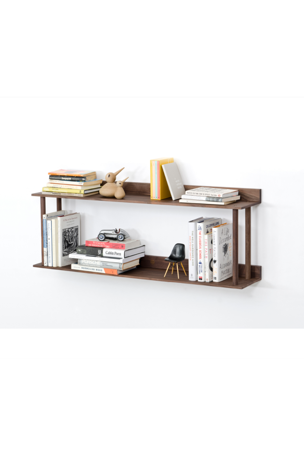 2 Level Wooden Wall Shelf | Wireworks Platform 2 | Oroa.com