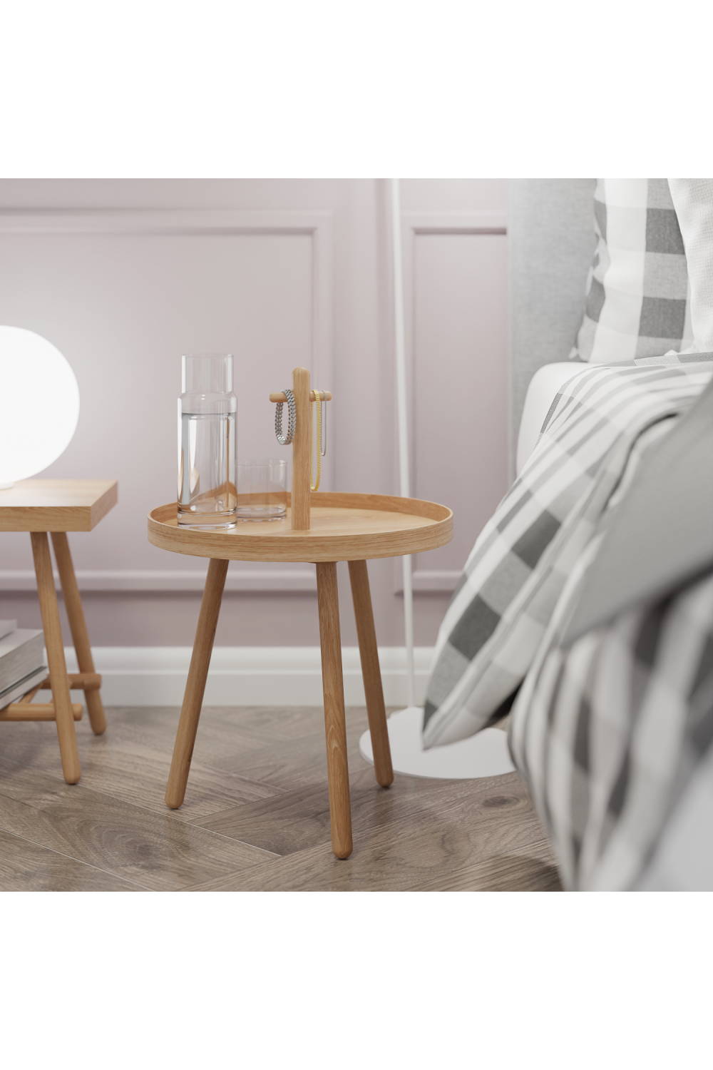 Wooden Portable End Table | Wireworks Pick Me Up | Oroa.com