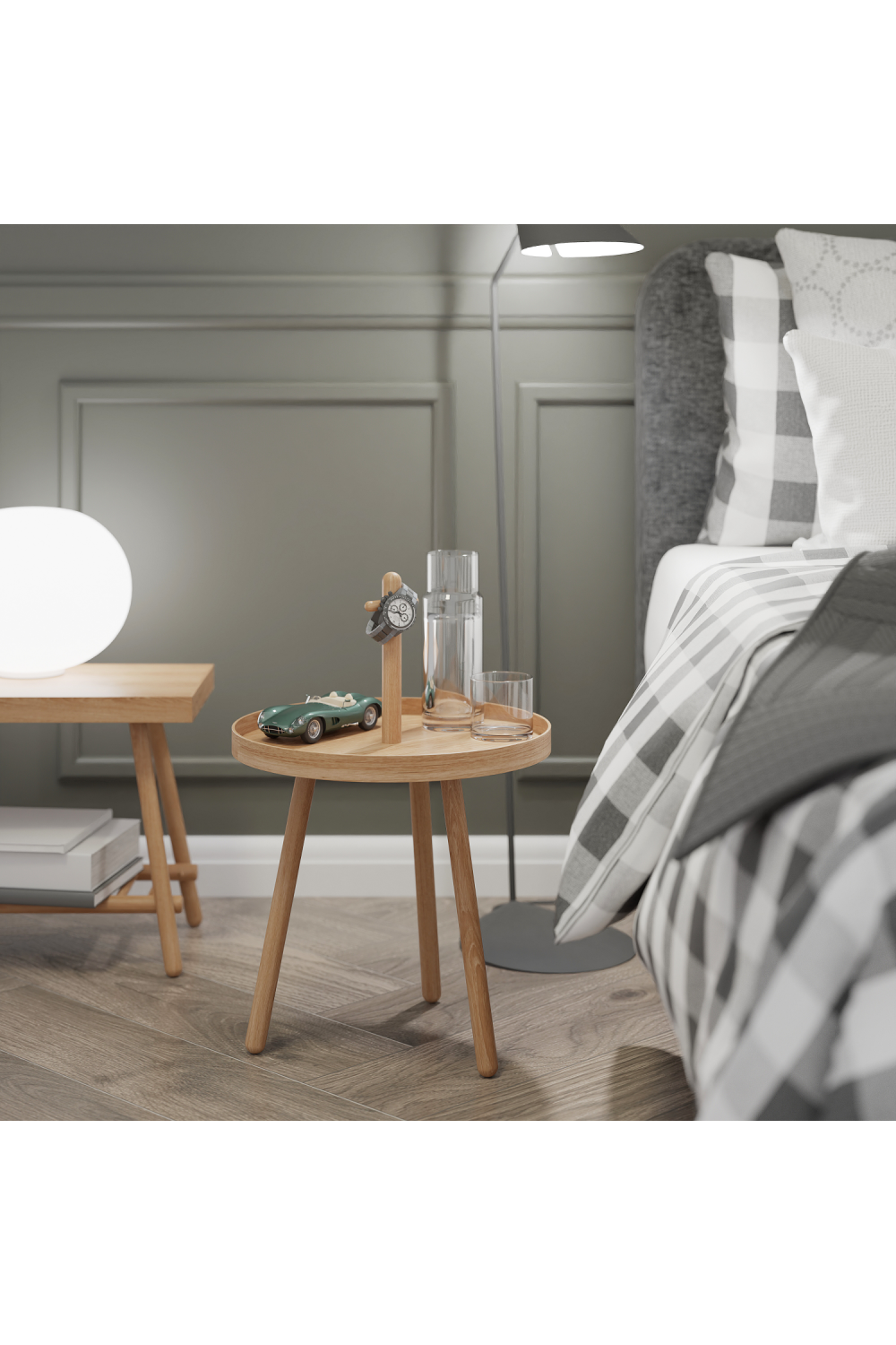 Wooden Portable End Table | Wireworks Pick Me Up | Oroa.com