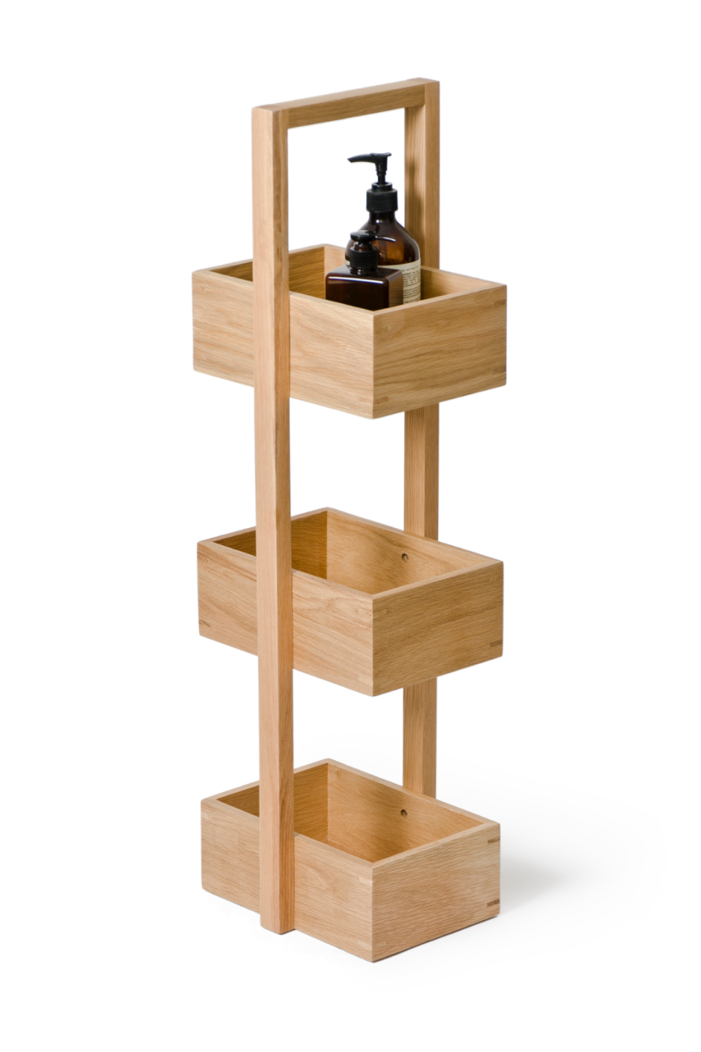 3 Tray Oak Storage Caddy | Wireworks Caddy Mezza