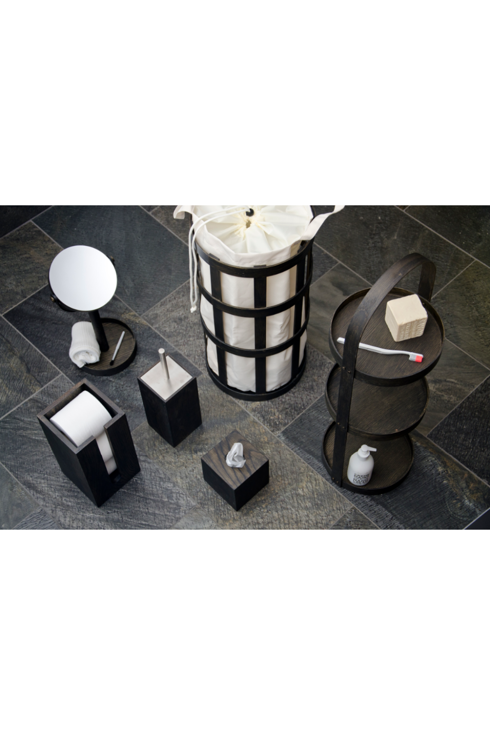 Oak Toilet Paper Storage Organizer | Wireworks Mezza | Oroa.com