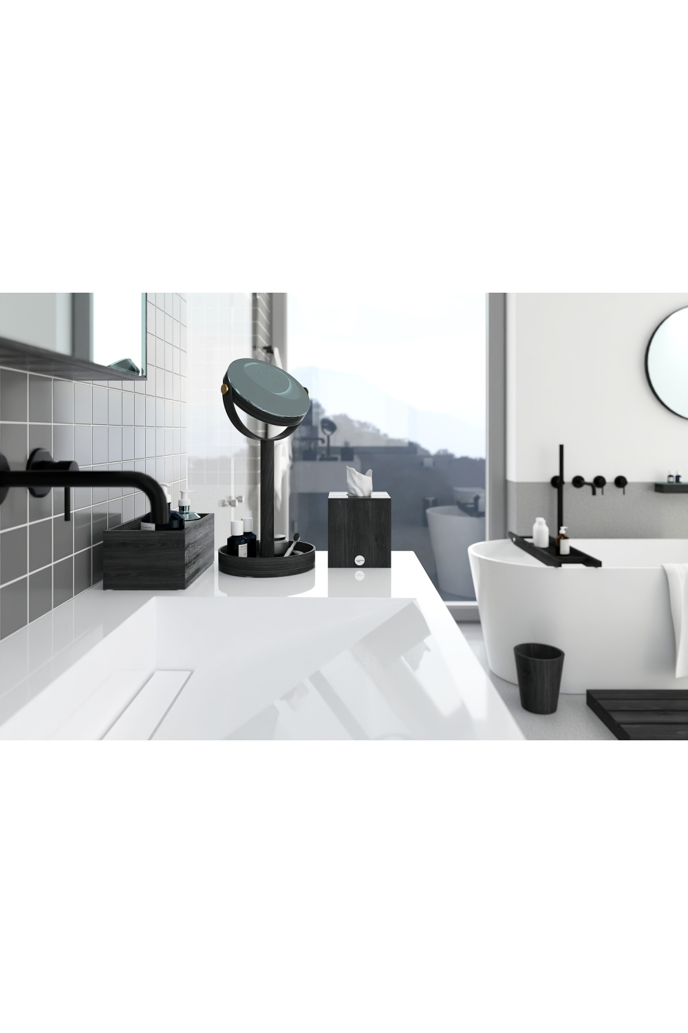 Square Oak Tissue Box Cover | Wireworks Mezza | Oroa.com