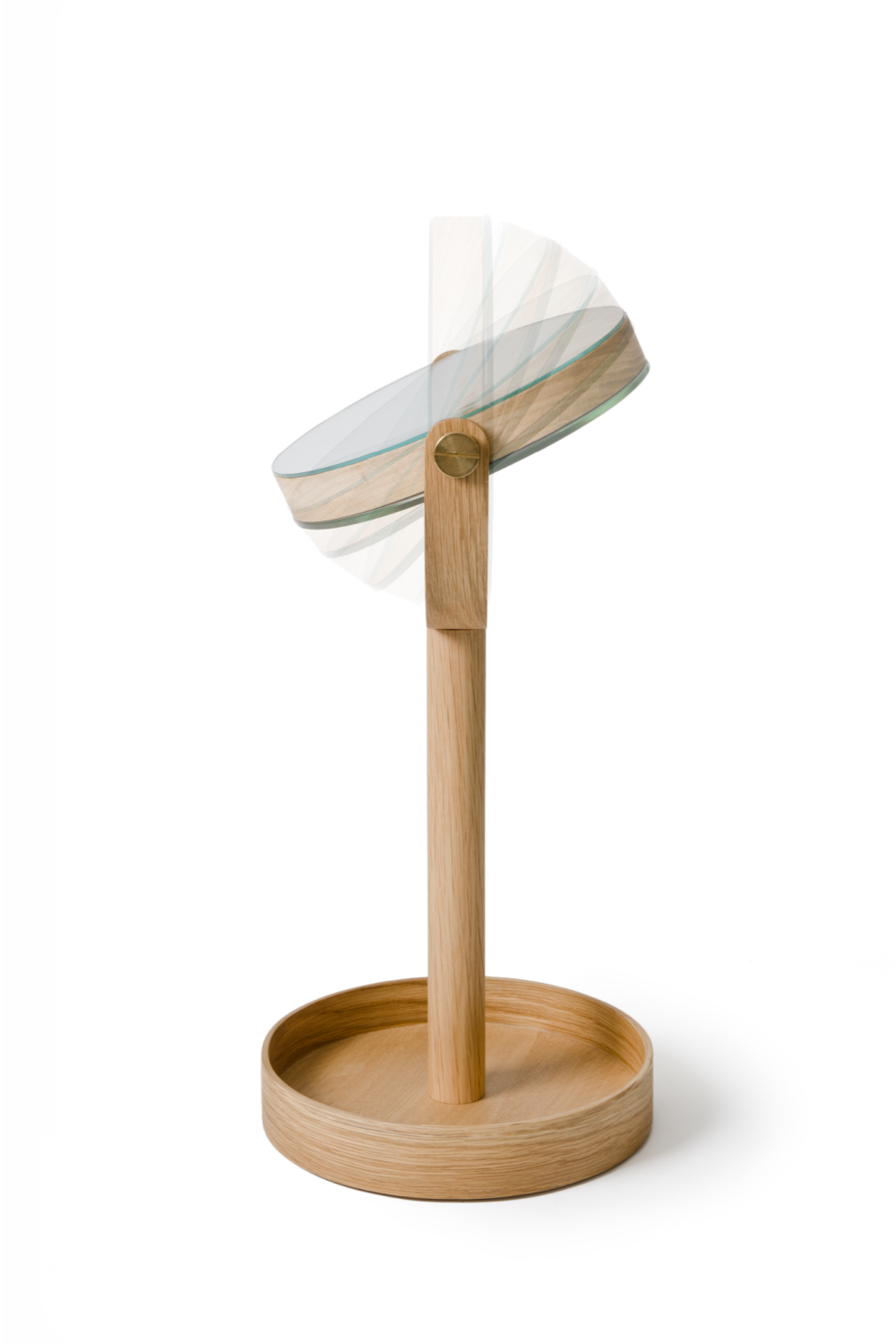 Oak Double Face Mirror with Storage Tray | Wireworks Close-up | Oroa.com