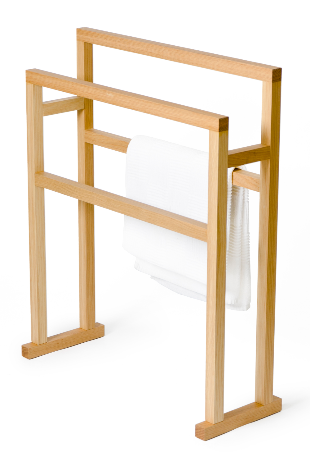 Oak Standing Towel Holder - L | Wireworks Mezza Grande | Oroa.com