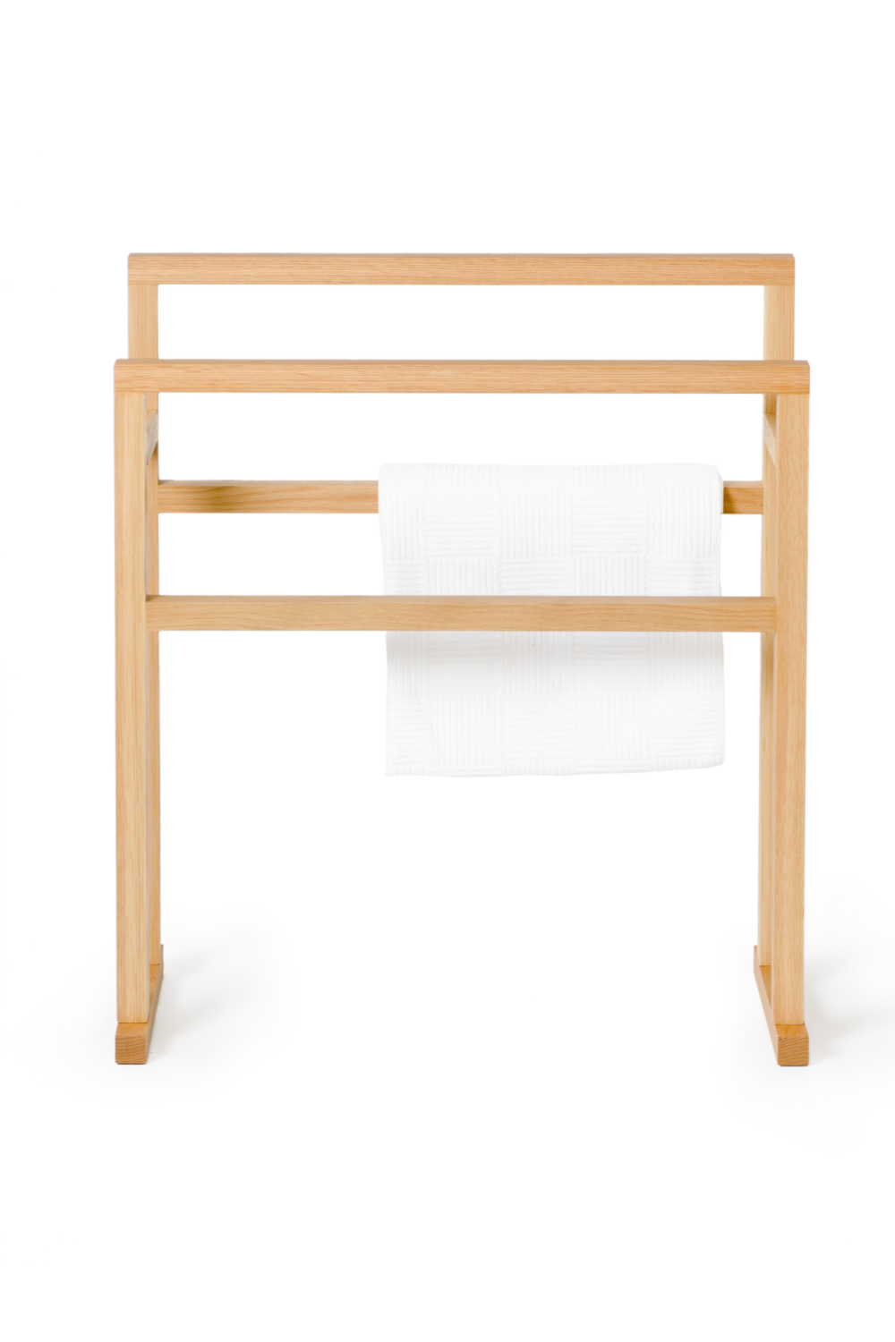 Oak Standing Towel Holder - L | Wireworks Mezza Grande | Oroa.com