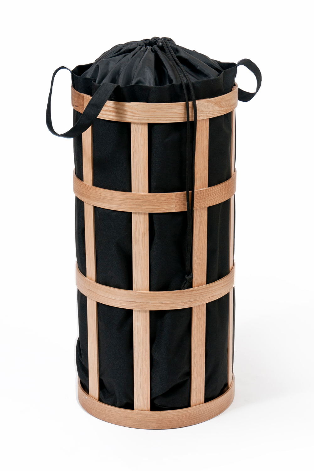 Oak Laundry Basket with Black Bag Insert | Wireworks Cage | Oroa.com