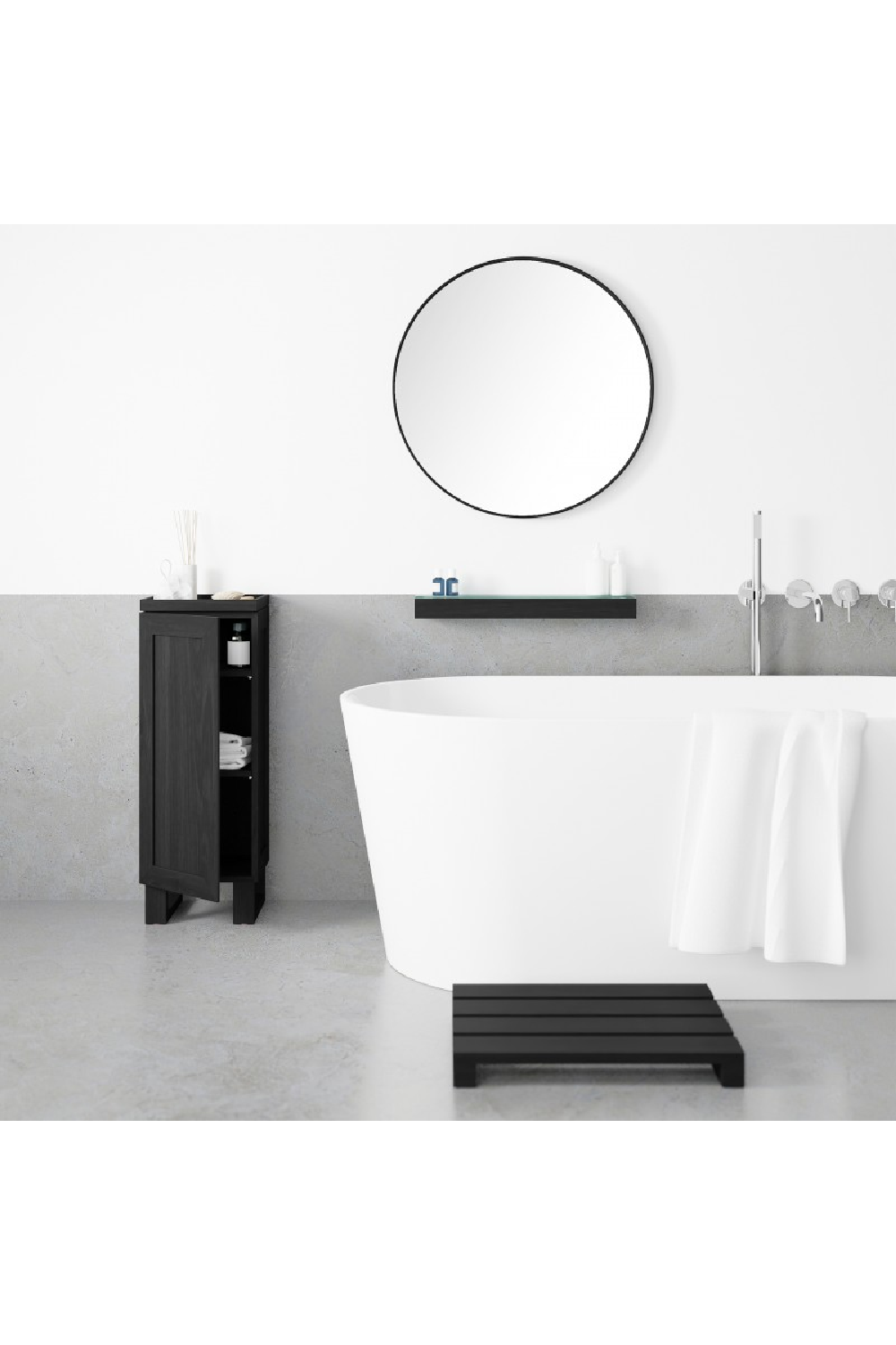 Oak Minimalist Tallboy | Wireworks Cosmos | Oroa.com