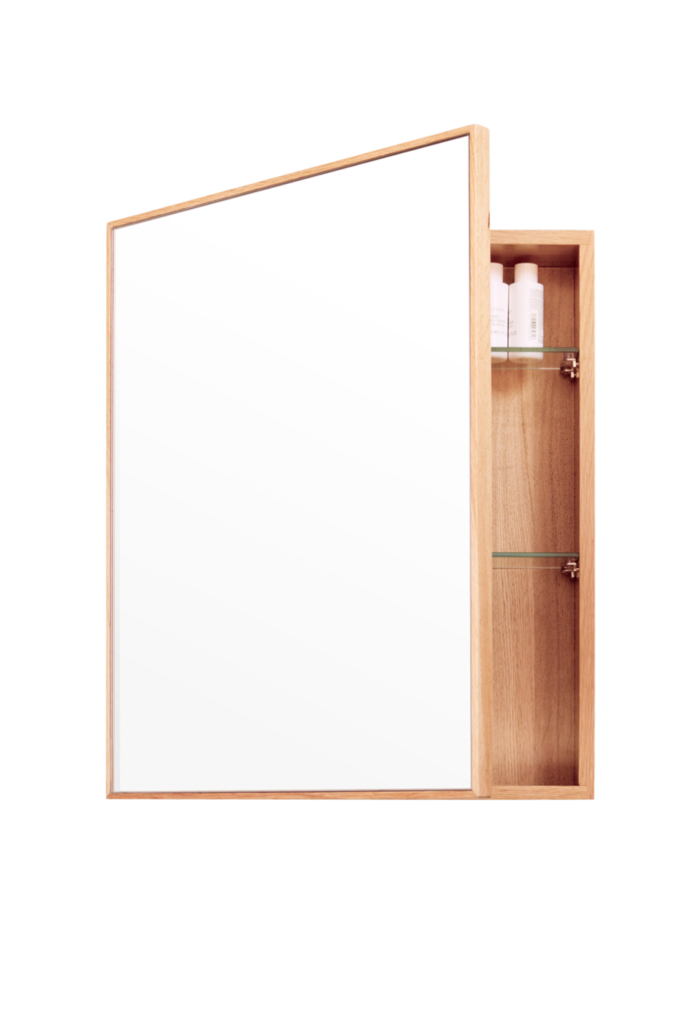 Oak Bathroom Cabinet with Mirror | Wireworks Slimline | Oroa.com
