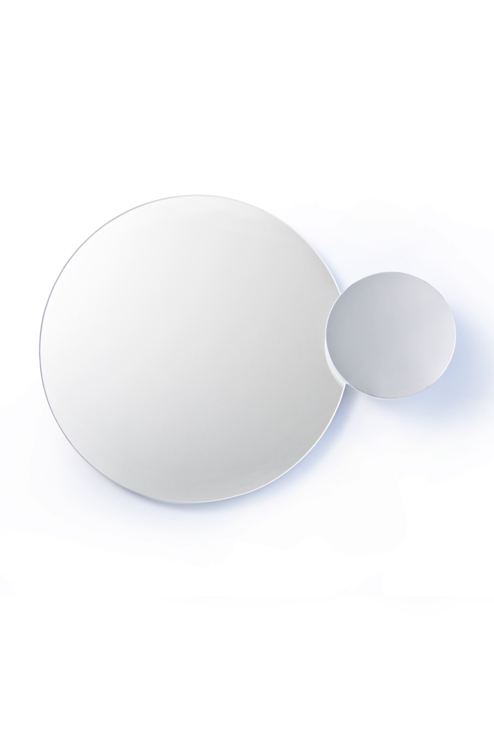 Oak Round Wall Mirror with Fixed Magnifier | Wireworks Eclipse | Oroa.com