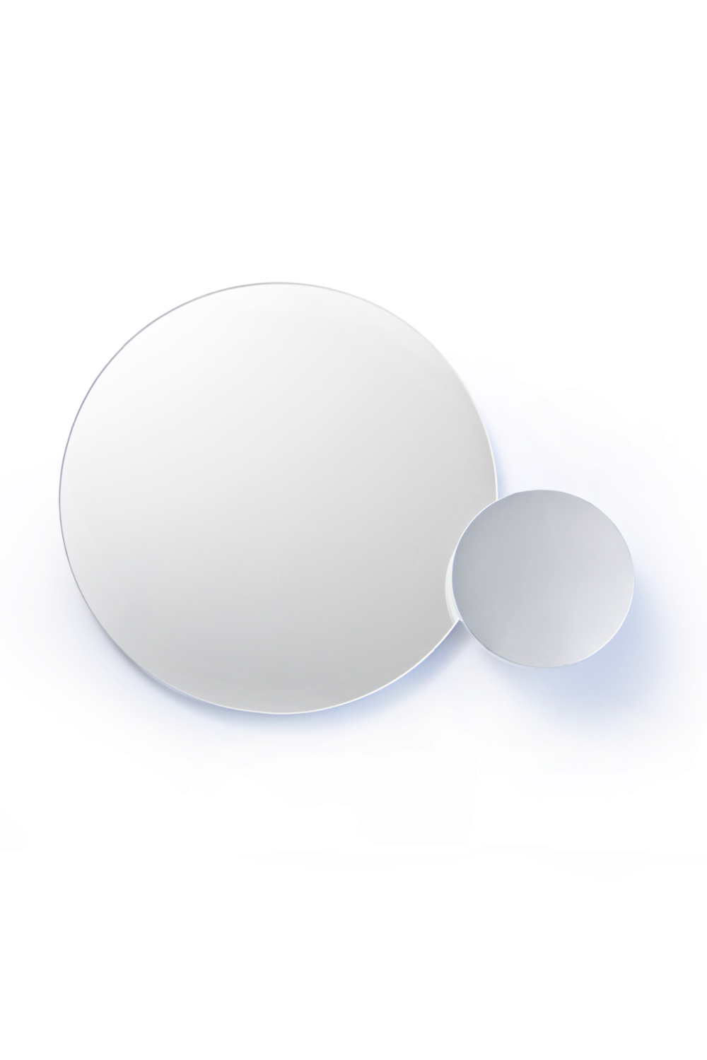 Oak Round Wall Mirror with Fixed Magnifier | Wireworks Eclipse | Oroa.com