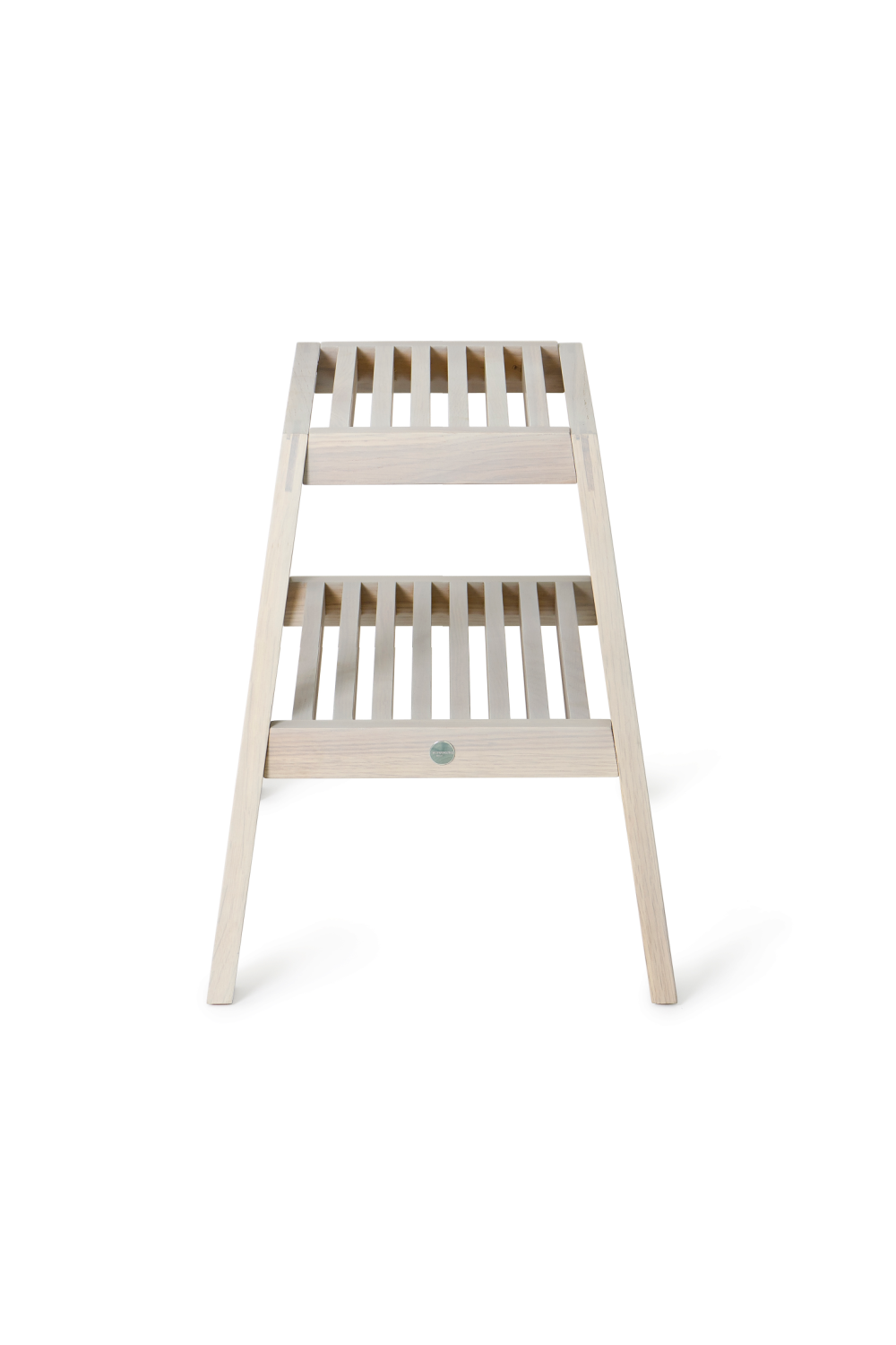 2-Level Oak Step Stool | Wireworks Slatted | Oroa.com